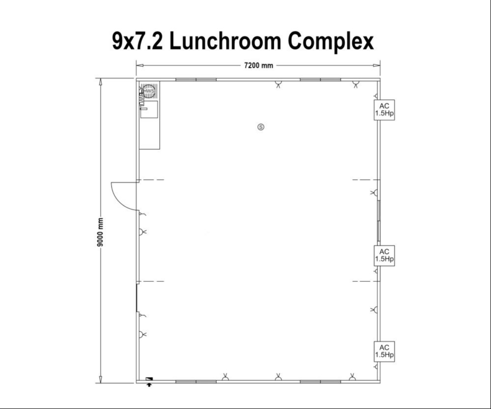 9x7.2 lunchroom complex
